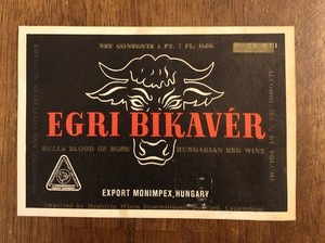 Egri Bikaver Bulls Blood Of Eger Hungarian Red Wine Export Monimpex, Hungary