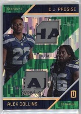 2016 Panini Unparalleled Green Prime 4/5 Alex Collins CJ Prosise #RDM-PC 3b8