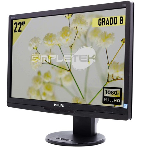 Philips 221s3lcb/00 22' LED FHD VGA DVI Monitor Screen LCD Compu Reconditioned - 第 2/5 張圖片
