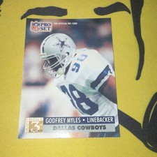 Pro Set 1991 Godfrey Myles Rookie 3rd Round Draft Choice #791 Cowboys NFL Card