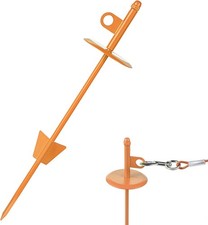Dog tie-Out Stake for Dogs,16" Dog Stake for Outside Easy to Install, 360  Sw...