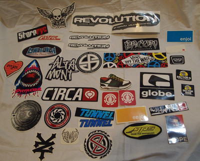 Assorted Skateboard Longboard Stickers 90s-2000s Lot 34 ATM Sector 9 Globe Vans