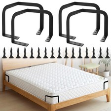 4PCS Metal Mattress Slide Stopper Mattress Retainer Bar for Adjustable Beds N...