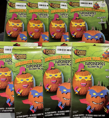 Pumpkin Masters Decorate Your Pumpkin Super Heroes Decorating Kits Lot Of 8