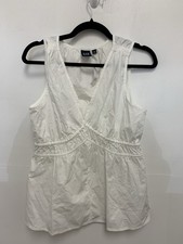 New Gap Cinched Waist Tank Top White Size Medium
