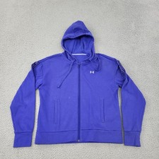 Under Armour Hoodie Womens Small Loose Purple Pockets Full Zip