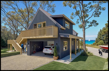 (ADU) Garage loft appartamento 1BR/1BAGNO/cucina set completo PDF dwg + download CAD