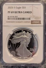 2025 S Proof American Silver Eagle - NGC PF 69 Ultra Cameo S$1 - Brown Label