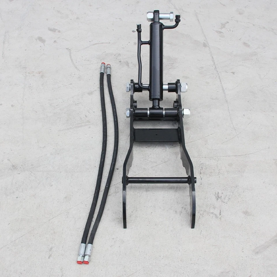 Pulgar hidráulico de un solo orificio para mini excavadora, accesorio de garra de agarre de metal Foto 2 de 4