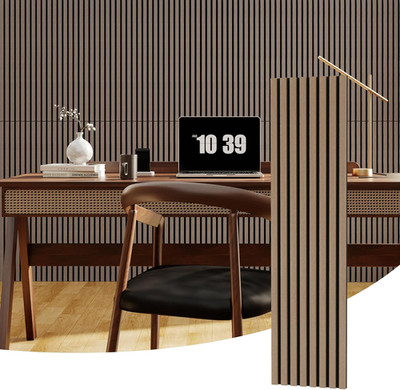2-Pack 3D Fluted Wood Slat Acoustic Panels 47.2'' X 11.8''(Total 7.7 Ft²) - Stylis