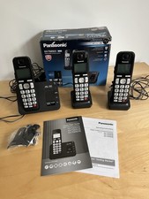 Boxed Panasonic KX-TGE823 Bigger Button Cordless Phone Answering System Triple