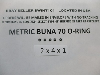 2mm ID x 4mm OD x 1mm thick O-ring. Buna-70.   Quan 5..