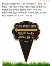 Package Delivery Sign for Home - 10"x14" Rust-Free Aluminum, Fade-Resistant,