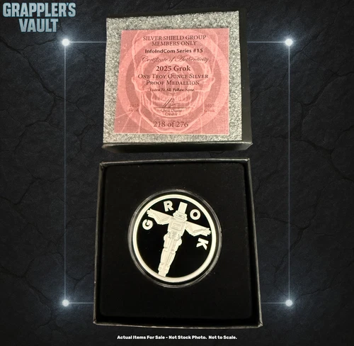 2025 GROK - 1 oz .999 Fine Silver Shield PROOF