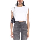 Sandro Paris Women's T-Shirt Size 3 / L Embroidered Logo Cropped SFPTS01464