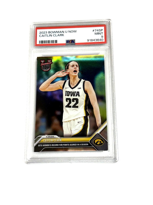 Caitlin Clark 2023 Bowman U Now #74SP PSA 9 IMAGE VARIATION! RARE!