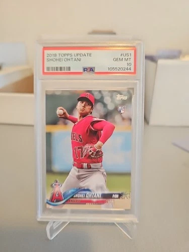 2018 Topps Update Series - Shohei Ohtani #US1 Pitching, Red Jersey RC PSA