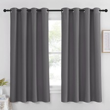 NICETOWN Blackout Window Curtain for Bedroom - 52"W x 63"L Pack of 1 , Grey