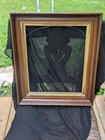 Antique Victorian Deep Well Dark Wood Gold Trim Picture Frame holds 14" x 17" #2 — photo 2