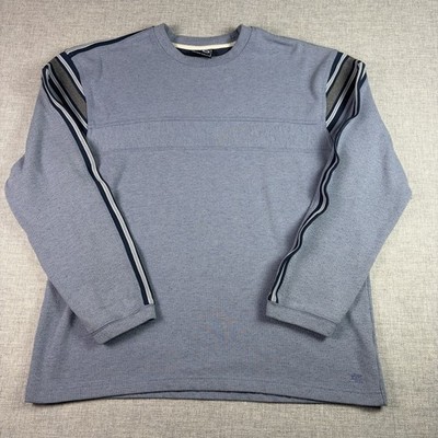 Blue Y2K Extreme Gear Large Heavyweight Knit Long Sleeve Shirt Skater Grunge