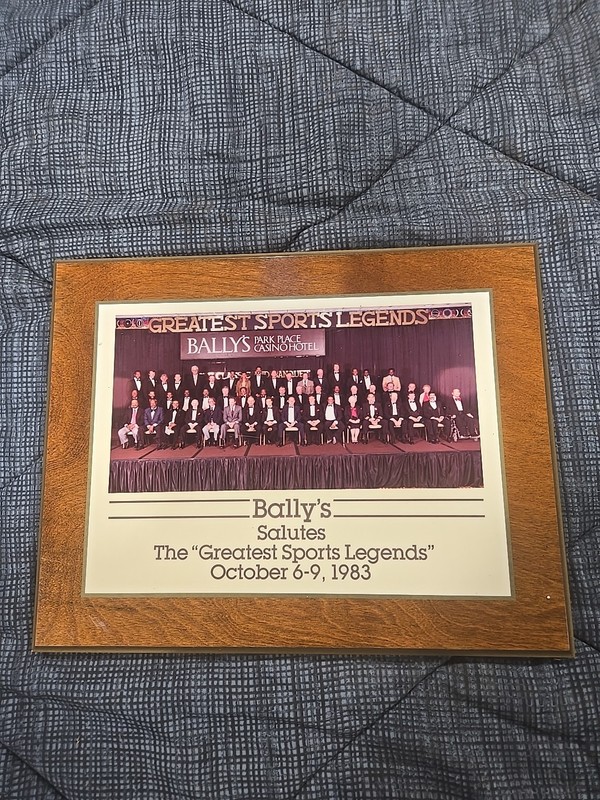 1983 Bruno Sammartino Greatest Sports Legends Plaque From Estate WWF wrestling 