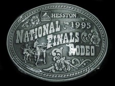 TD05112 NOS NFR 1995 NATIONAL FINALS RODEO HESSTON COLLECTOR BELT BUCKLE