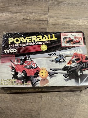 Tyco Powerball Deluxe R/C Sports Game Remote Control Cars Red Black MPN 27-0955