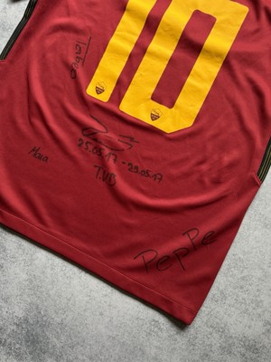 AS ROMA #10 TOTTI 2017 2018 HOME SOCCER JERSEY FOOTBALL SHIRT NIKE