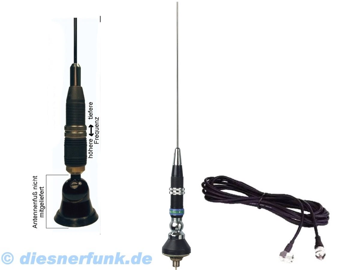 CB FUNK Antenne President Hawaii 3dBi 72cm TOP SWR für LKW Actros Volvo MAN  TGA