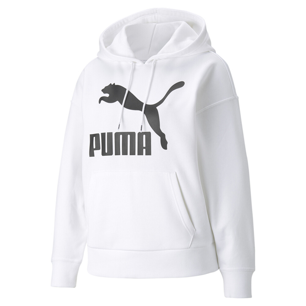 Пуловер с капюшоном и логотипом Puma Classics, женская повседневная верхняя одежда размера XL, 53185902