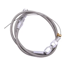 36" Adjustable Car Throttle Accelerator Cable Kit Stainless Steel Braided Style