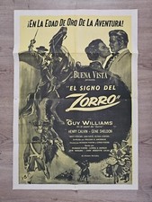 Il segno di Zorro Guy Madison 1957 POSTER western ORIGINALE 32x22 pollici S1