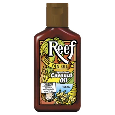 Reef Coconut Sun Tan Oil 125mL Professional Strength Moisturising Skin