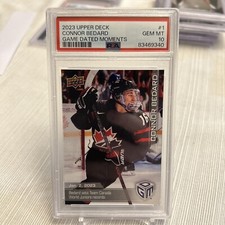 2023 Upper Deck Hockey Game Dated Moments #1 Connor Bedard PSA 10