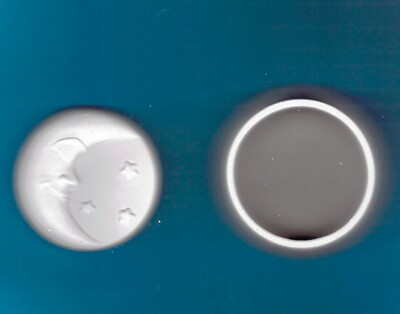 Crescent moon w/stars box plaster of Paris painting project. Set of 2!