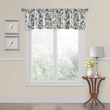 Waverly Navarra Farmhouse Scalloped Valance Rod Pocket Window Curtain