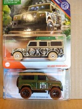 Lot of 2 2020 Hot Wheels Matchbox Land Rover Defender 90, rover gen ii 65