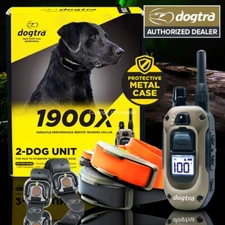 Dogra 1900X (2) HandsFree (2) Dog Remote Collar Training System w/ BOOST & XPP