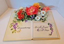 Vintage 90s Appointments and Special Days a Pop-Up Floral Calendar Rose