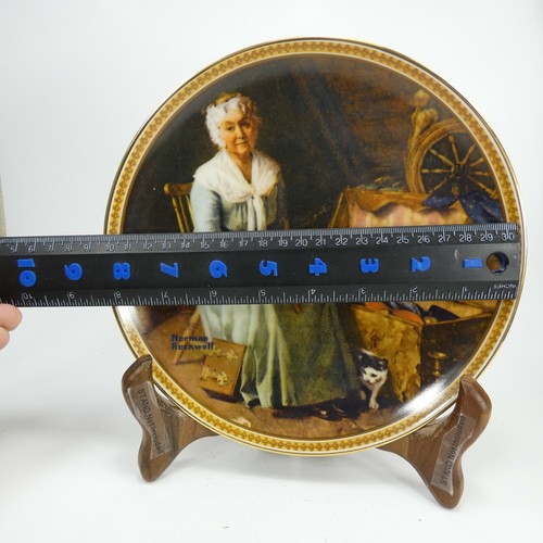 REMINISCING IN THE QUITE Knowles Plate Norman Rockwell Rediscovered Women  Z1HYL - Foto 9 di 12