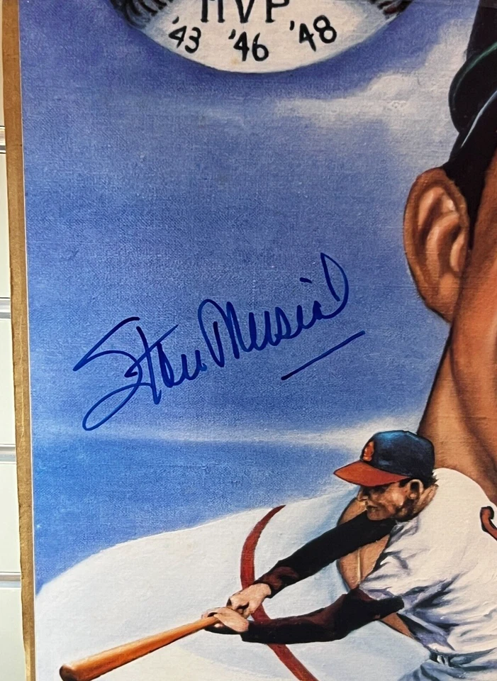 Stan Musial Signed 18x24 Poster JSA w/COA MLB #6 St. Louis Cardinals HOF 1969! - Image 3 of 4