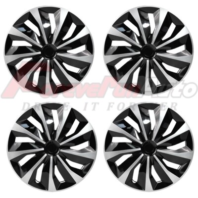 14'' Wheel Covers Full Rim Snap On Hub Caps fit R14 Tire & Steel Wheels Set of 4