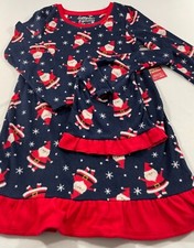 GIRL  S JAMMIES FOR YOUR FAMILIES CHRISTMAS GOWN WITH DOLL DRESS SIZE 5-6
