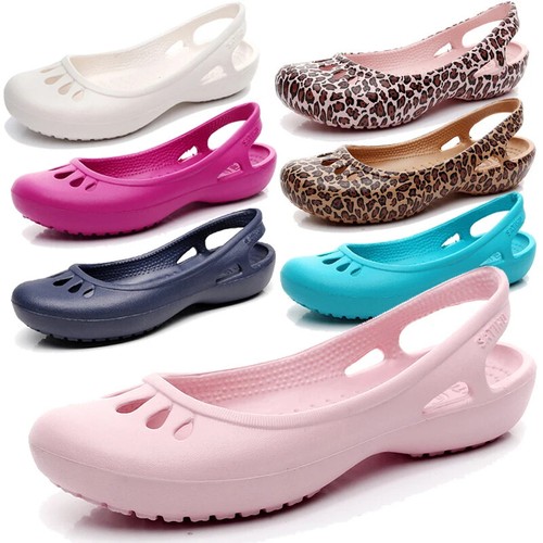 Verano Nuevo Ligero Antideslizante Agujero Zapatos Zueco Plano Enfermera Exterior Playa Jalea