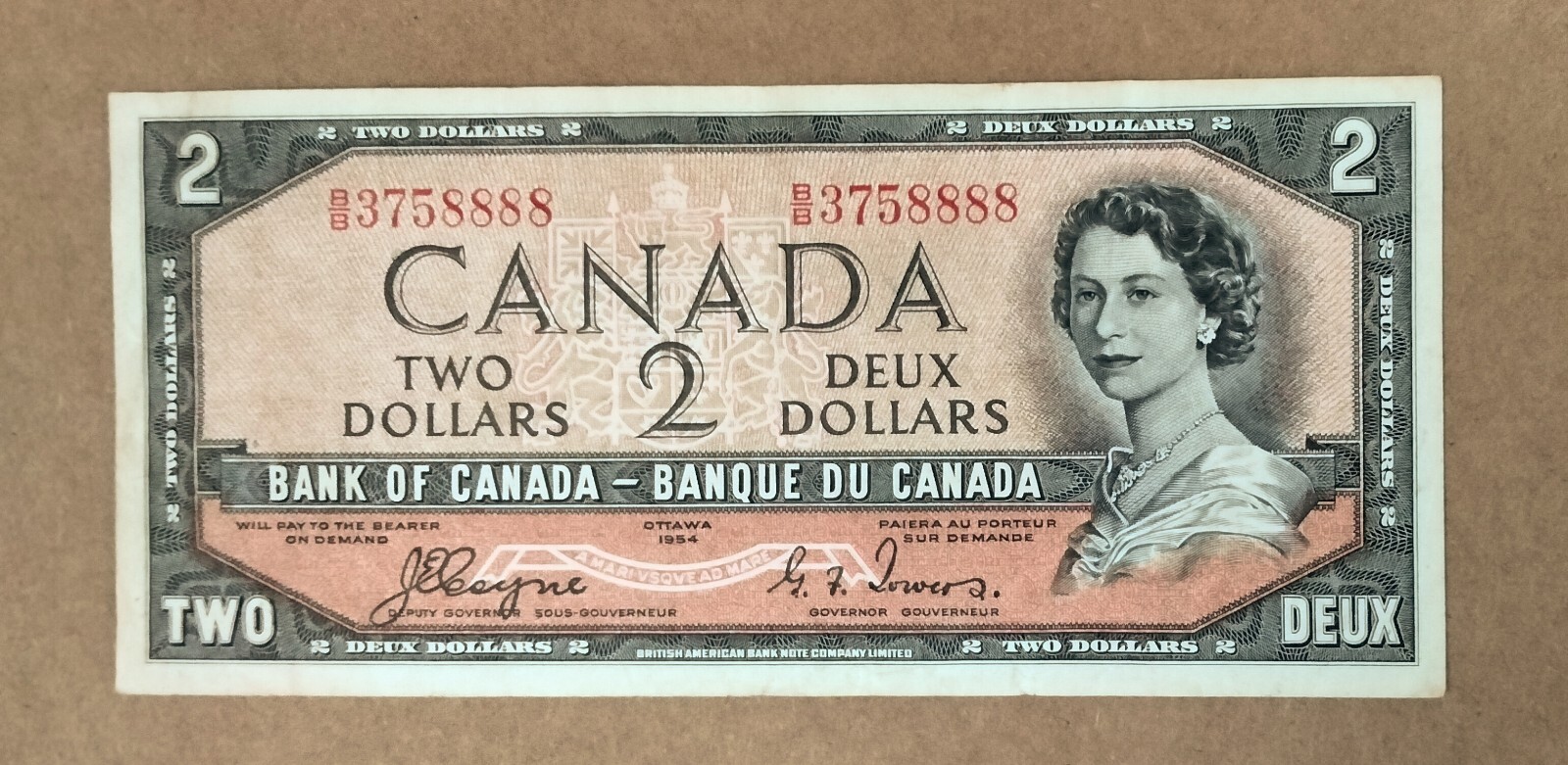 CANADA BANKNOTE OTTAWA 1954 2 DOLLARS eBay
