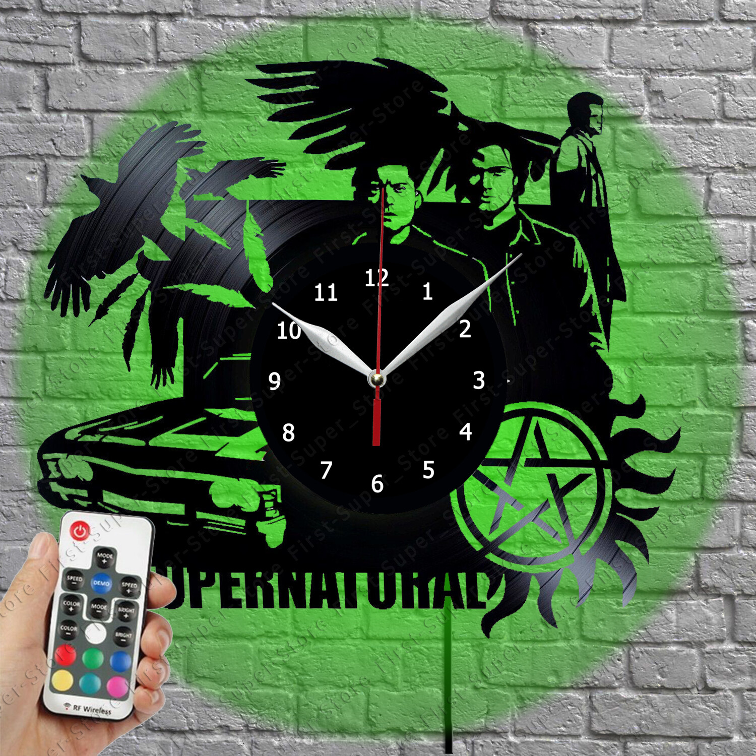 LED Clock Supernatural Vinyl Record Wall Clock Led Light Wall Clock 276