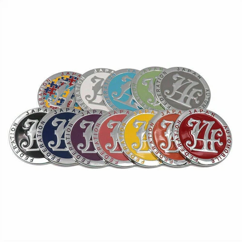 Japan Automobile Federation JAF METAL Emblem Badge For All Cars Front Grille