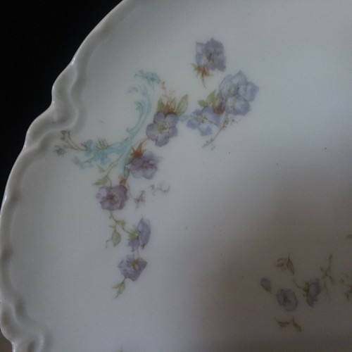 6 H & Co L France Haviland Limoges for Leighton Bros 7 3/8" Plates Purple Flower - Picture 2 of 9