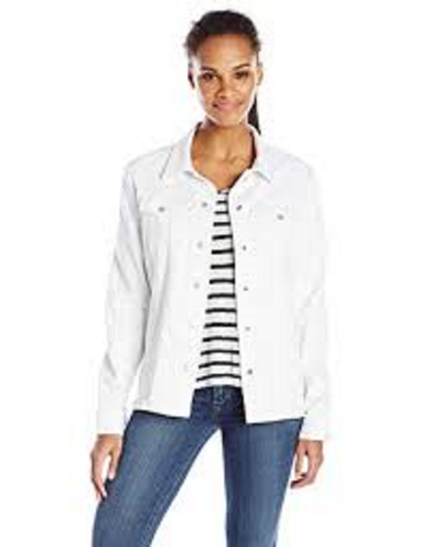 NYDJ Women's Denim Jacket W/ Fray Hem 