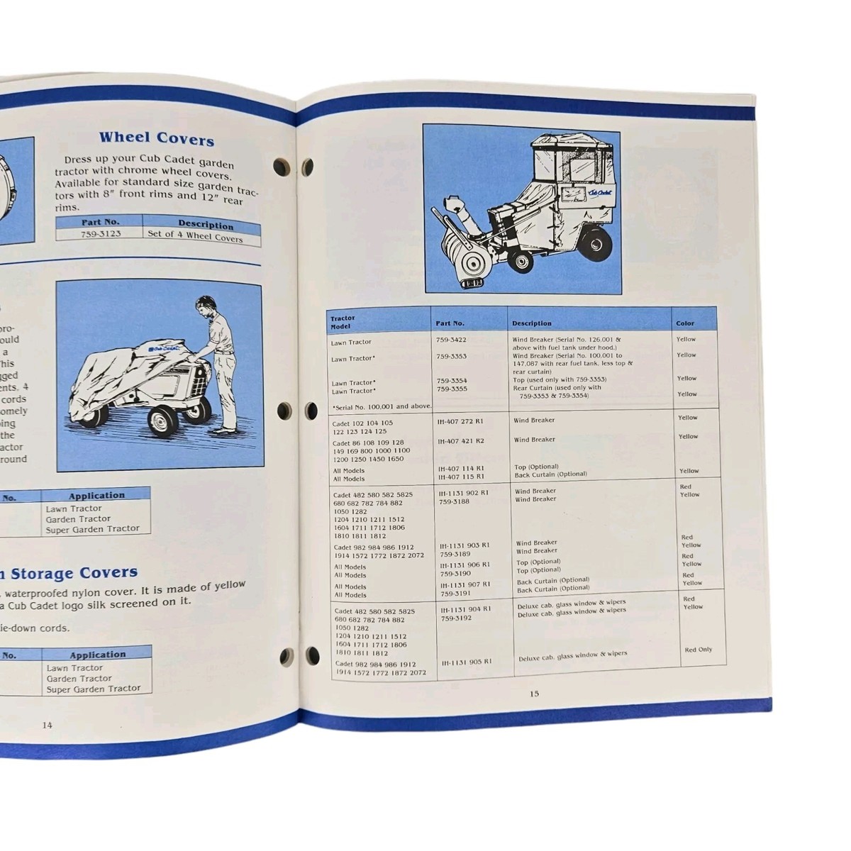 Vintage Cub Cadet Sales Brochure 772-3933 Replacement Parts
